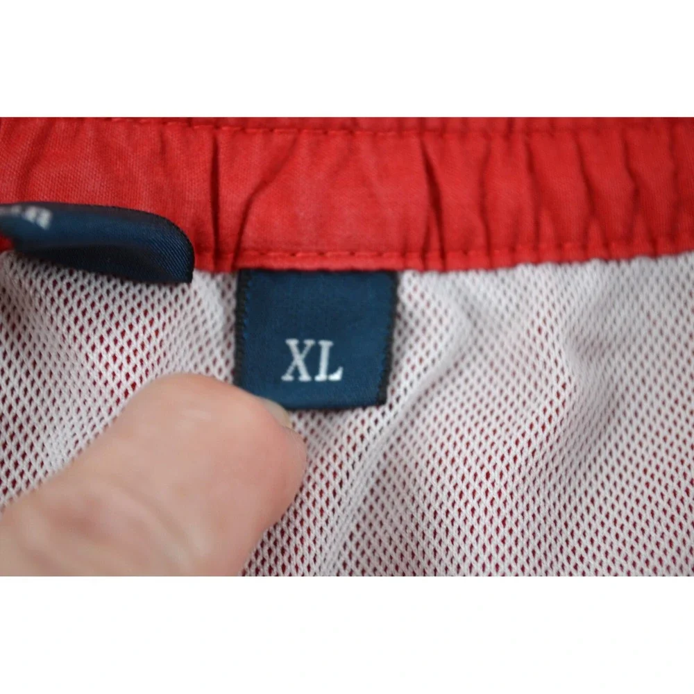 POLO by Ralph Lauren Men's‎ XL Red Swim Trunks  Mesh Lined Embroidered Flags